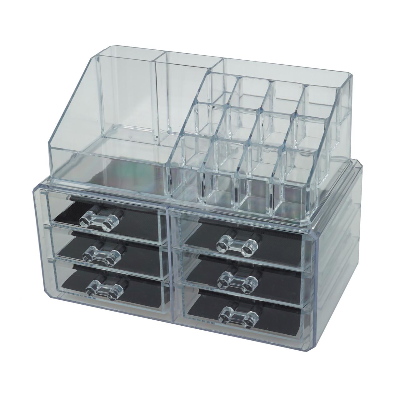 Органайзер-стойка Supretto для косметики с 6 ящичками Прозрачный (893063463)