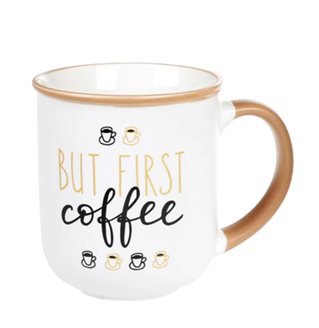 Чашка фарфоровая Flora Coffee 0,38 л Бело-коричневый 31978