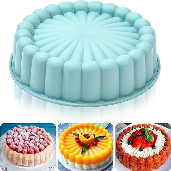 Силиконовая форма для торта круглая для чизкейков мафинов Синий (UA-751) - фото 2 Силиконовая форма для торта круглая для чизкейков мафинов Синий (UA-751) - фото 2