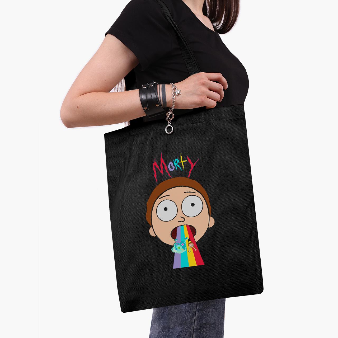 Эко сумка шоппер Rick and Morty 41x35 см Черный (9227-2946-BKZ)