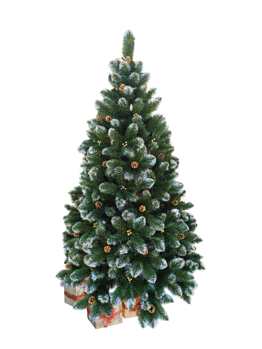 Искусственная елка пушистая со снегом YaLINKA КZ18 с золотыми шишками и жемчугом 180 см Золотой (90887676) - фото 13