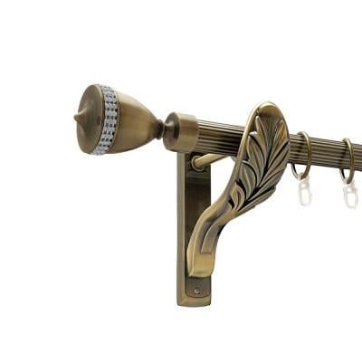 Карниз для штор Orvit Этерния рифленая однорядный 25 мм ретро 200 см Антик (000-7981)