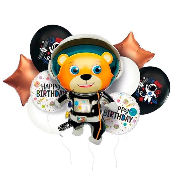 Набор из воздушных шаров Мишка космонавт 9 шт. (415446) Набор из воздушных шаров Мишка космонавт 9 шт. (415446)