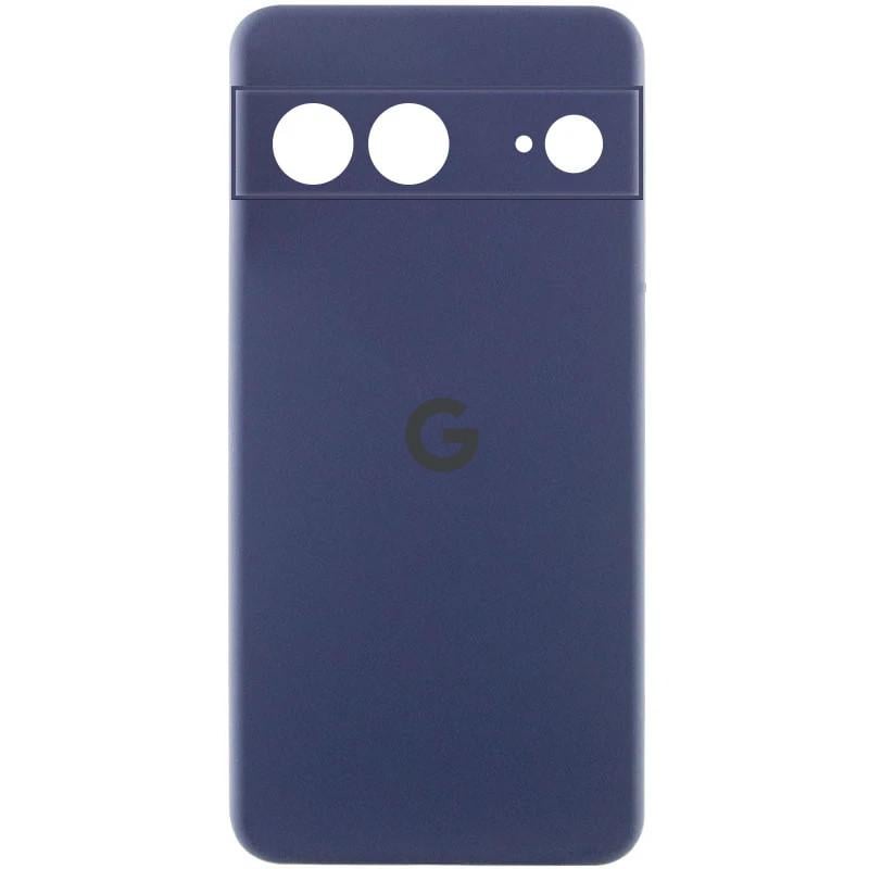 Противоударный Чехол Silicone Cover Lakshmi Full Camera (AAA) with Logo для Google Pixel 7 Темно-синий / Midnight blue
