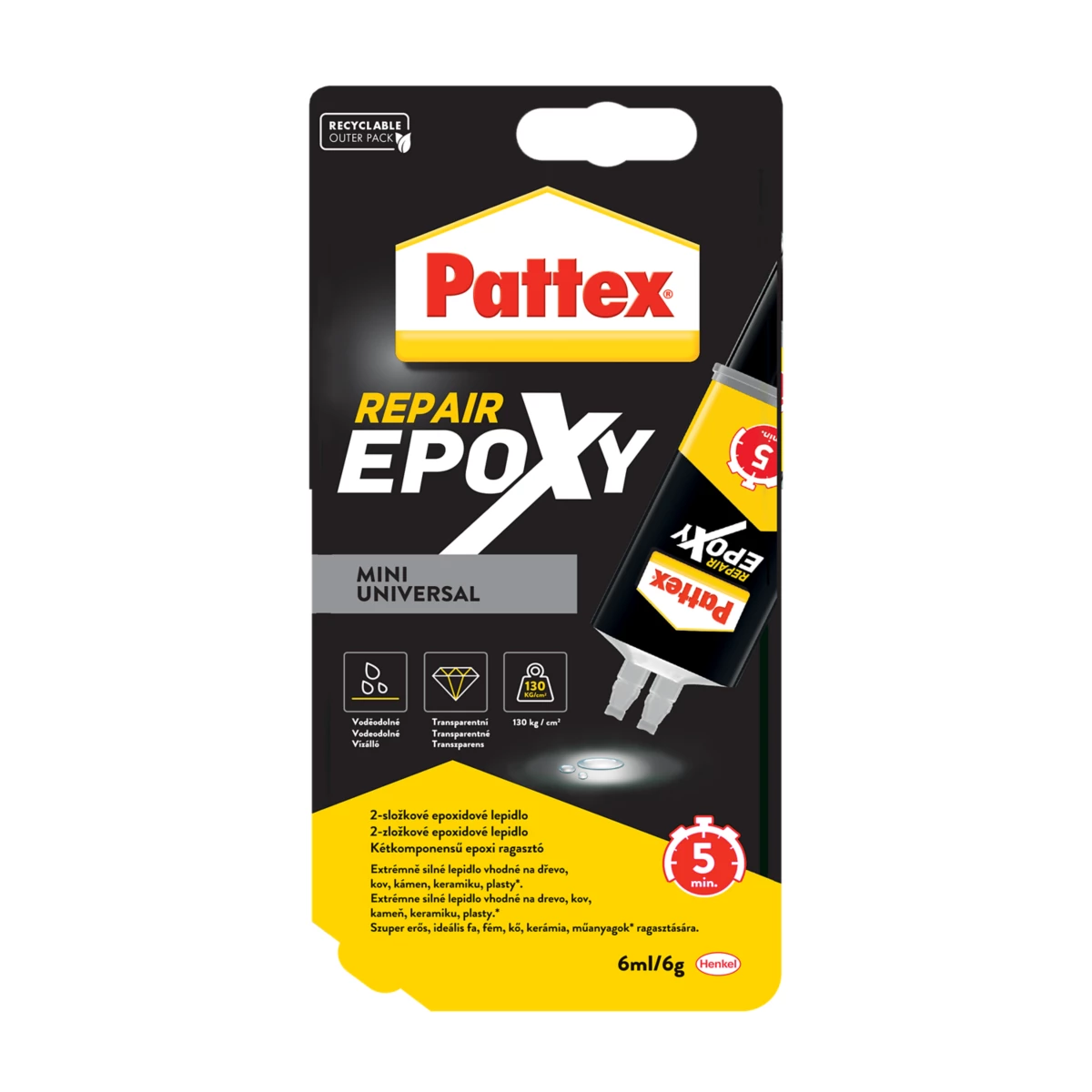 Pattex Repair Epoxy епоксидний клей, шприц 6 мл