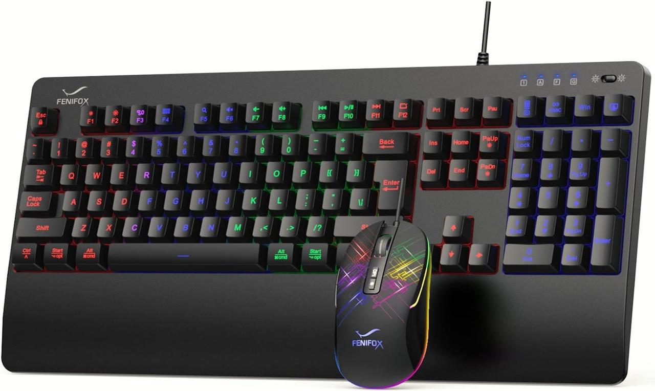Клавиатура FENIFOX эргономичная проводная с RGB-подсветкой (1694025608)