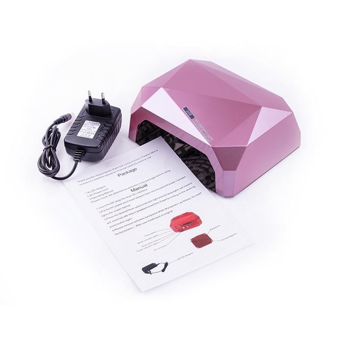 Лампа для маникюра SUN Diamond CCFL/LED 36W Малиновый (130686) - фото 2