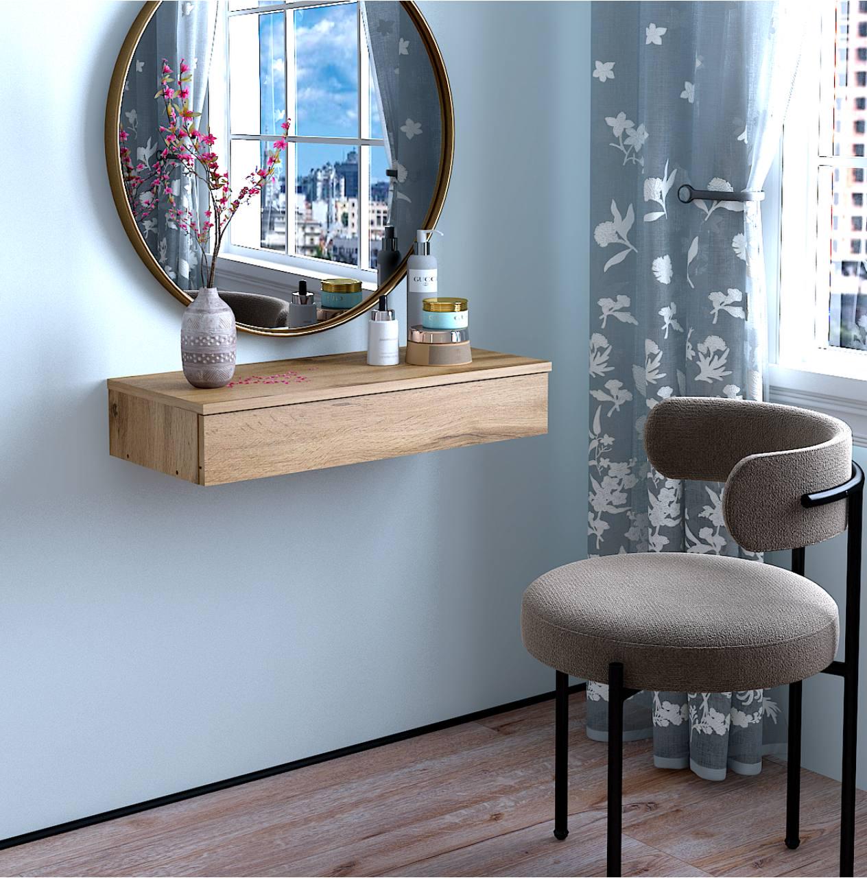 Стіл туалетний підвісний Стелла 1 704х310х130 мм Дуб аппалачі - фото 1