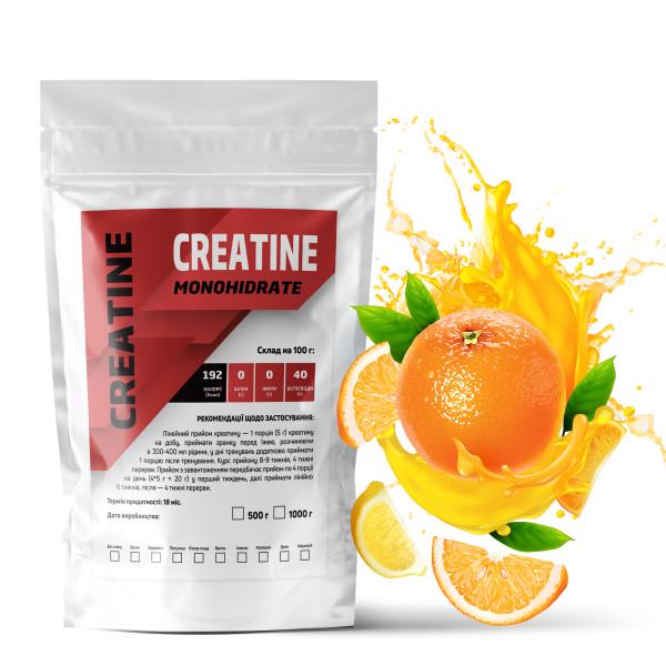 Креатин моногідрат Creatine Monohіdrate 99,9% на 100 порцій 500 г Апельсин (21-125-cre-a500)