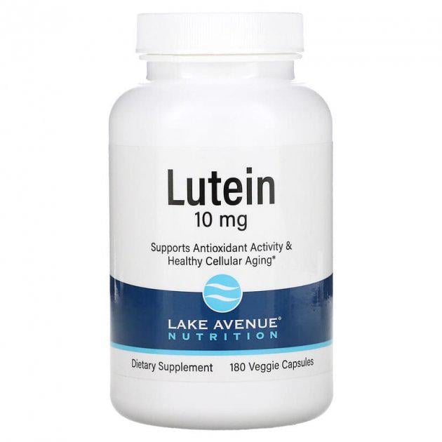 Витамины Lake Avenue Nutrition Лютеин 10 мг 180 растительных капсул (8769823)
