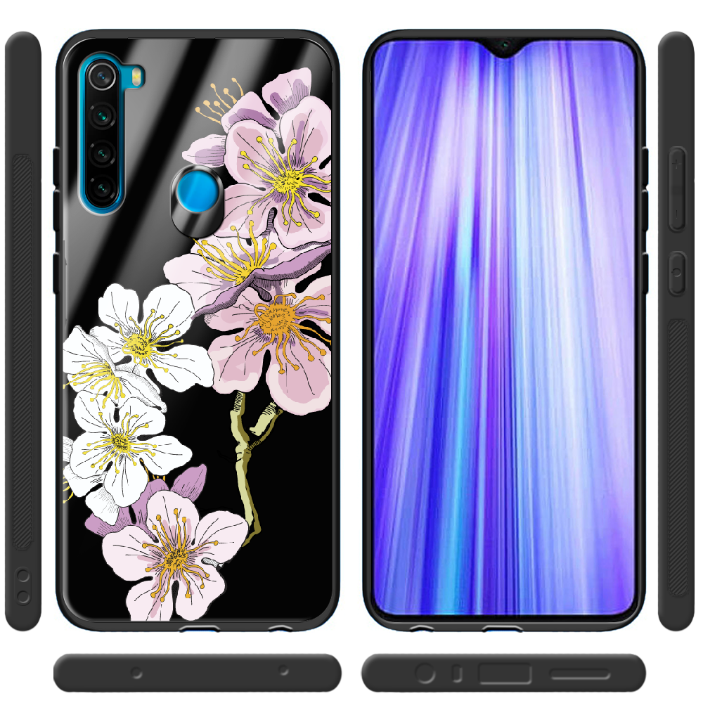 Чехол Boxface Xiaomi Redmi Note 8 Cherry Blossom Черный силикон со стеклом (38214-cc4-38351) - фото 2 Чехол Boxface Xiaomi Redmi Note 8 Cherry Blossom Черный силикон со стеклом (38214-cc4-38351) - фото 2