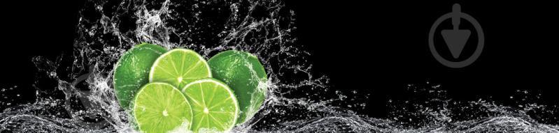 Наклейки кухонный фартук  Zatarga  " Лаймы и брызги воды " 600х3000 мм Черный (Z180252/2)