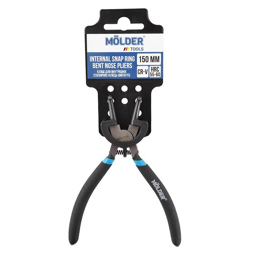 Клещи Molder для внутренних стопорных колец, изогнутые Cr-V 150мм