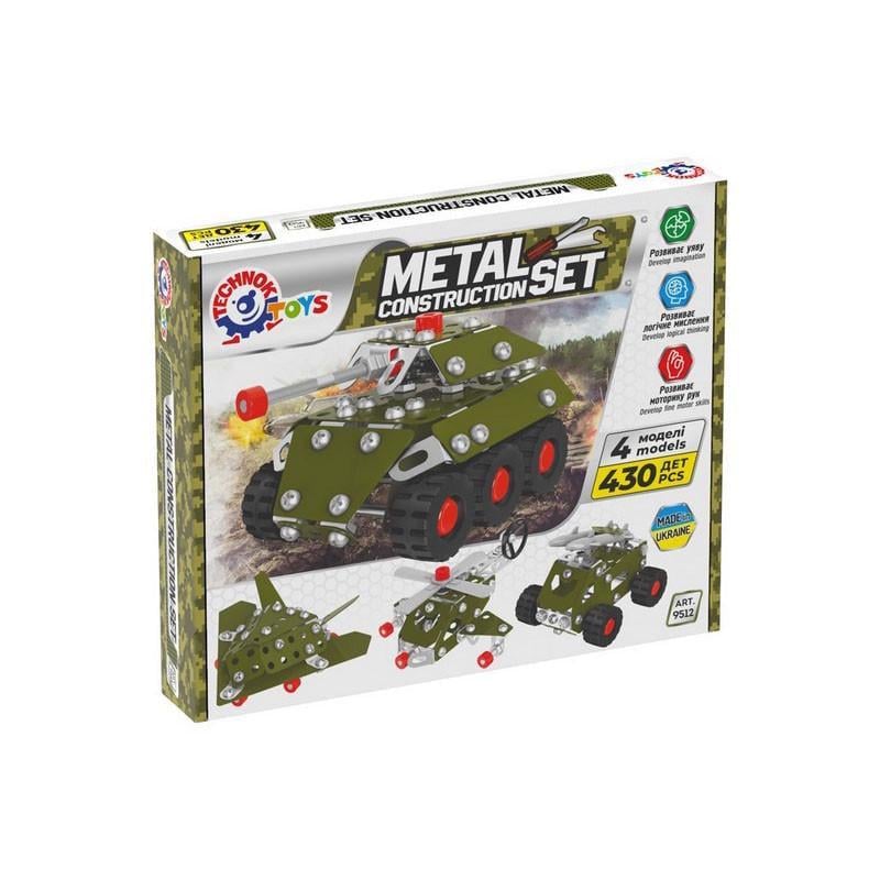 Конструктор дитячий металевий Військова техніка 9512TXK 430 деталей (RLT35740) Конструктор дитячий металевий Військова техніка 9512TXK 430 деталей (RLT35740)