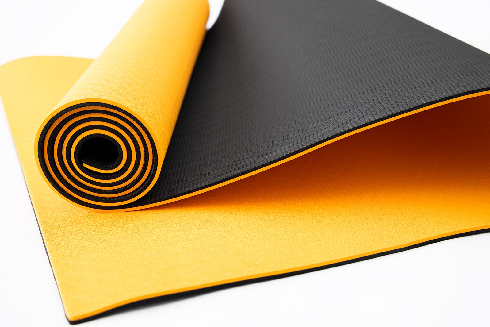 Коврик для фитнеса OSPORT n-0007 Yoga ECO Pro 6 мм Оранжево-черный (20039) - фото 3