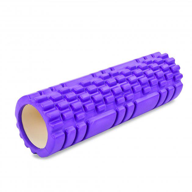 Йога-ролер фітнес-валик Grid Combi Yoga Roller 30х8 см Фіолетовий (0704224213)