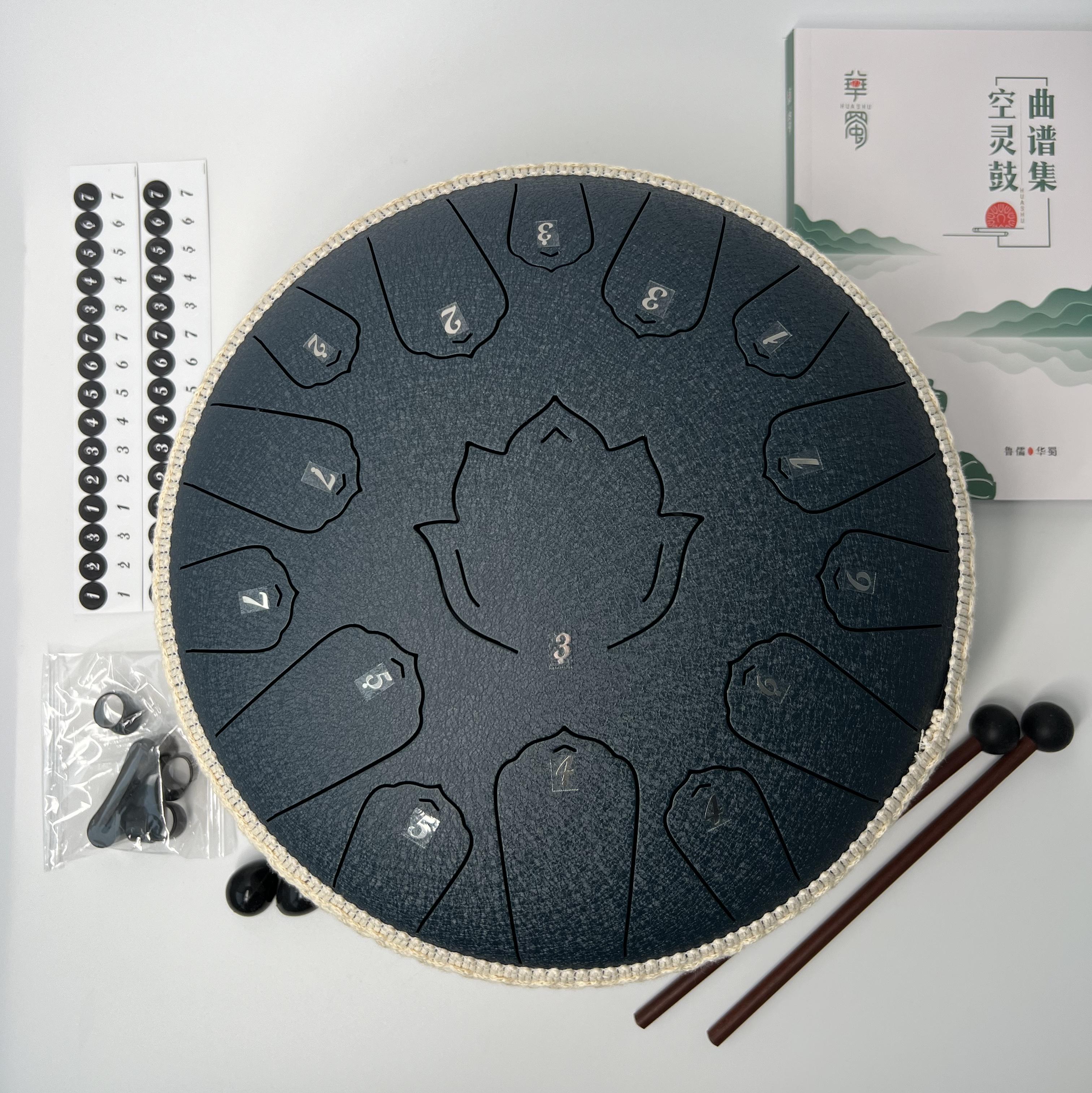 Глюкофон на 15 нот Tongue Drum Royal Soul з сумкою та аксесуарами 30 см (2932646798)