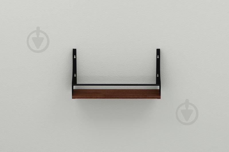 Полка настенная Ferrum-decor Изи 260x500x150 металл Черный ДСП Венге 16 мм (IZI0003)