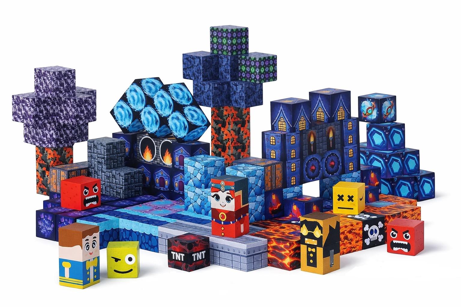 Конструктор магнитный Magnetic Building Cubes Blue Architecture Castle 150 шт. Синий (024/9)