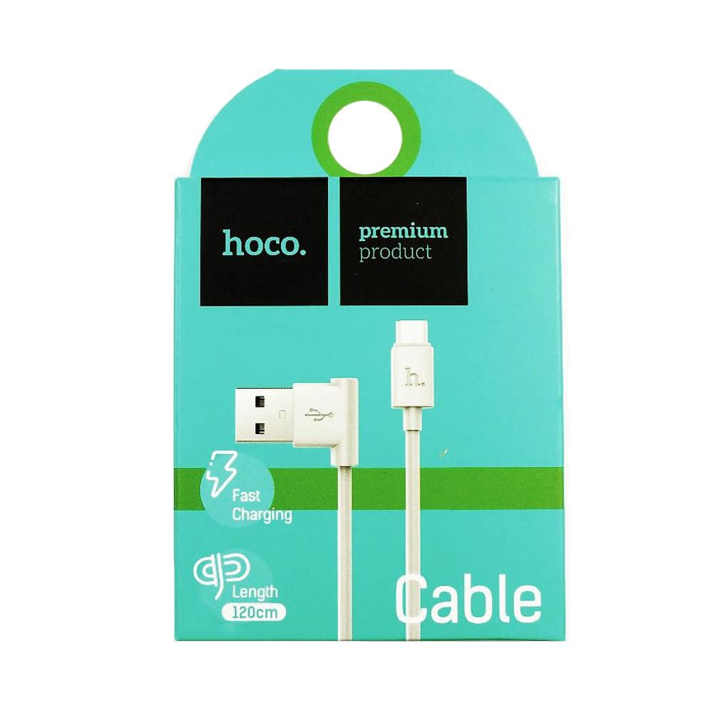 Кабель Hoco UPM10 L shape changing for micro USB White - фото 2