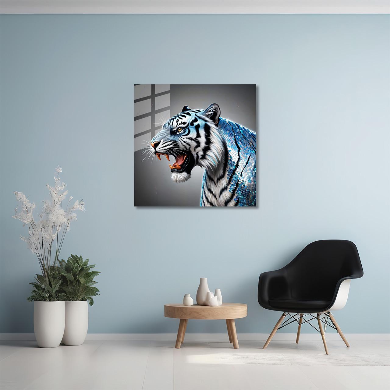 Картина на стекле NovellaPrint Величественный рык 70х70 см (496.2) - фото 3