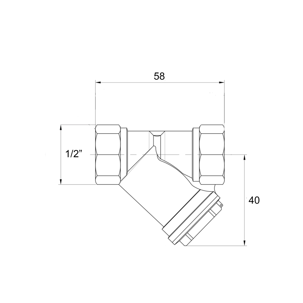 Фільтр грубої очистки ICMA №50 83050AD05 латунний 1/2" ВВ (SD00053612) - фото 2