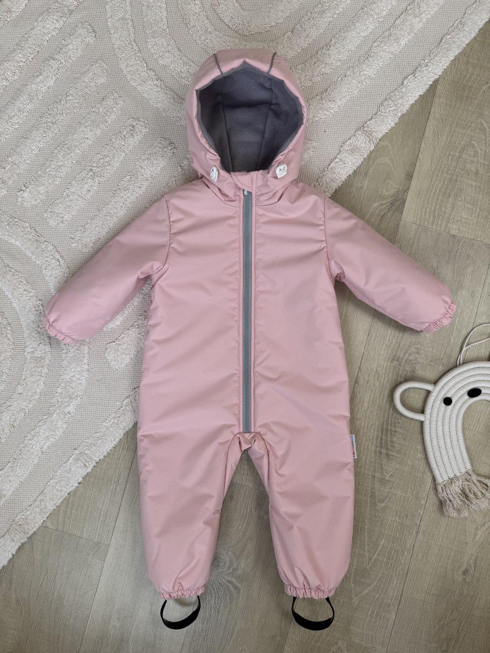 Детский комбинезон демисезонный Trendy однотон 92 см Розовый (13046730)