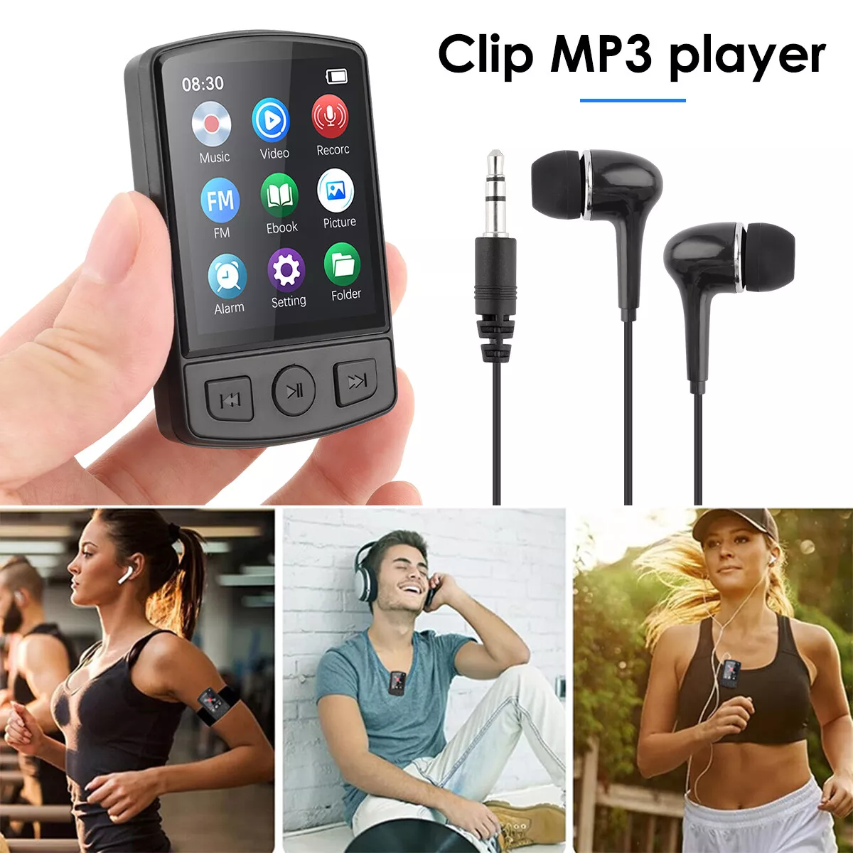 MP3-плеєр A7 Bluetooth 5.2 Hi-Fi 32Gb з кліпсою/FM-радіо та диктофоном - фото 6 MP3-плеєр A7 Bluetooth 5.2 Hi-Fi 32Gb з кліпсою/FM-радіо та диктофоном - фото 6