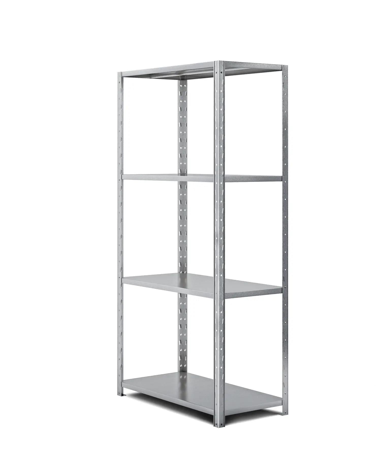 Стеллаж металлический ПРОФИ 200х100х50 см с оцинкованным покрытием на 4 полки из металла (366319) Стеллаж металлический ПРОФИ 200х100х50 см с оцинкованным покрытием на 4 полки из металла (366319)