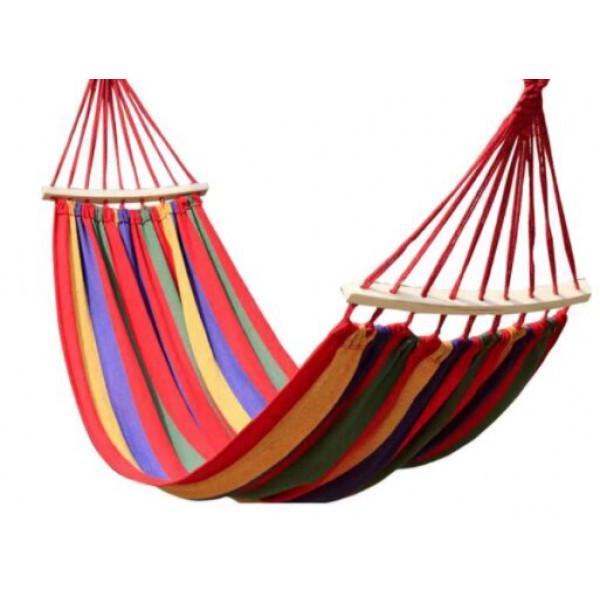 Гамак з дерев'яним стрижнем Picnic Hammock With Wooden bar 40 см 80x200 см