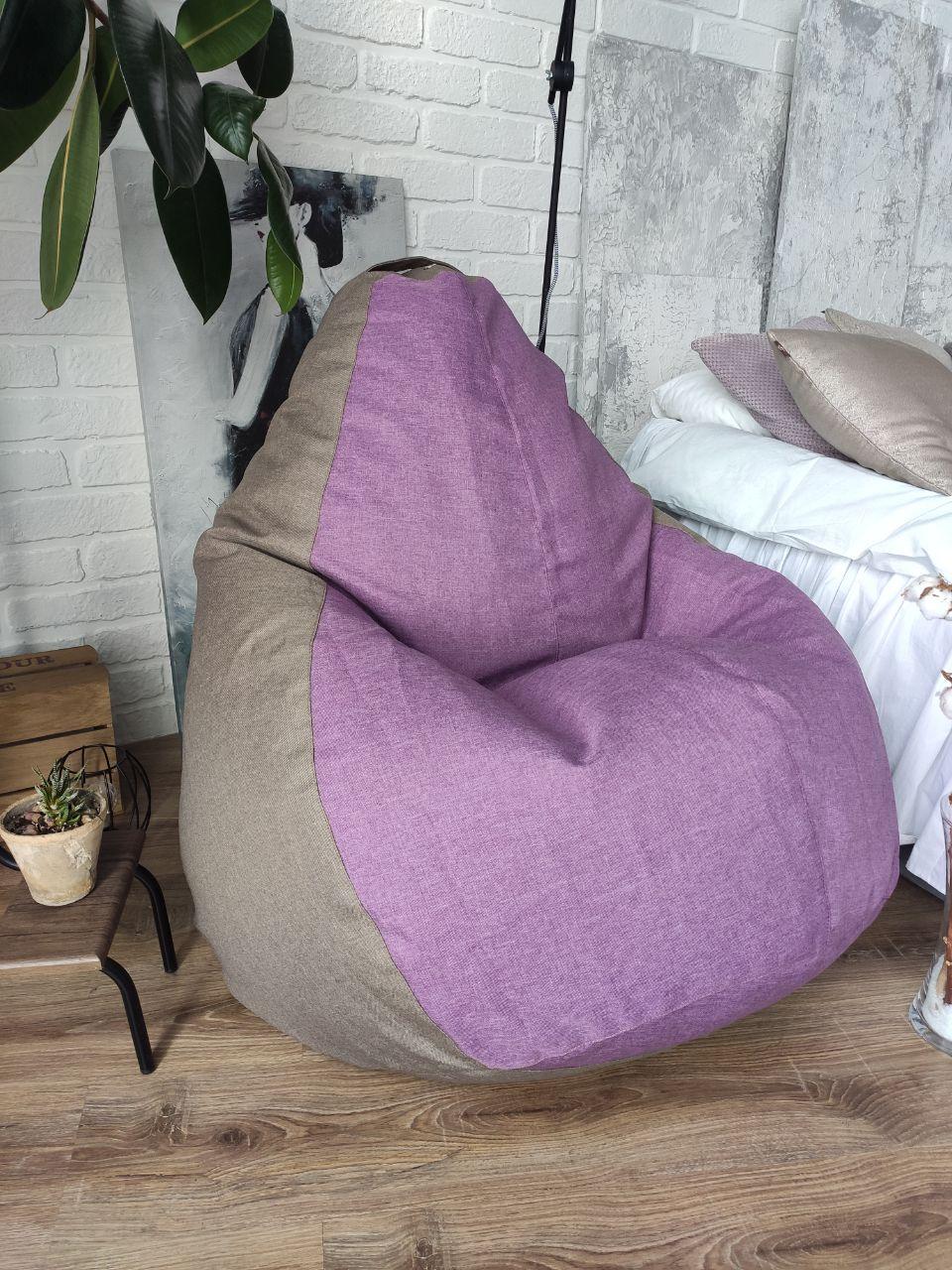 Бескаркасное кресло-мешок SkyPuff MEGA Груша Квинс 10783/10452 XXXL 160х120 см (1160070)