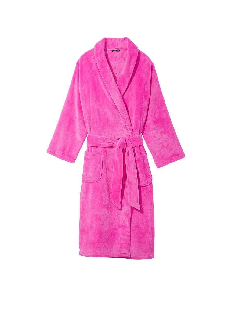 Халат плюшевий Victoria's Secret Plush Long Robe XS/S Рожевий (69830676)