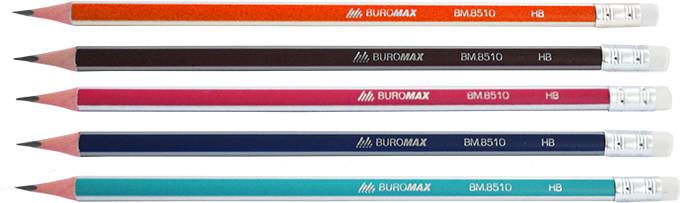 Карандаш Buromax Silver НВ 12 шт. (BM.8510)