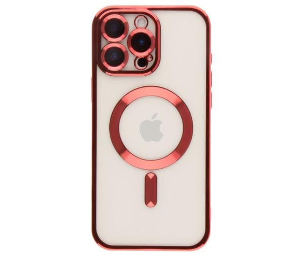 Чехол силиконовый Fashion Shining для iPhone 16 Pro Max с поддержкой беспроводной зарядки Красный (49890)