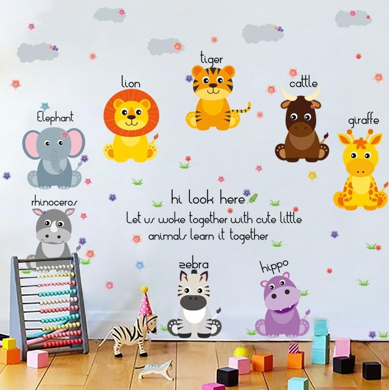 Наклейка детская на стену Green Life Милые зверюшки 50х125 см (SK7053)