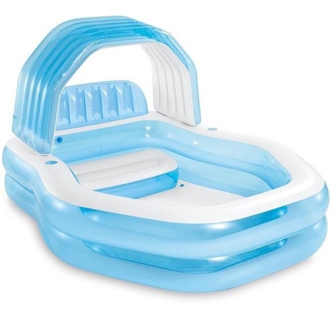 Басейн надувний сімейний Intex з навісом 229х191х135 см (28443478)