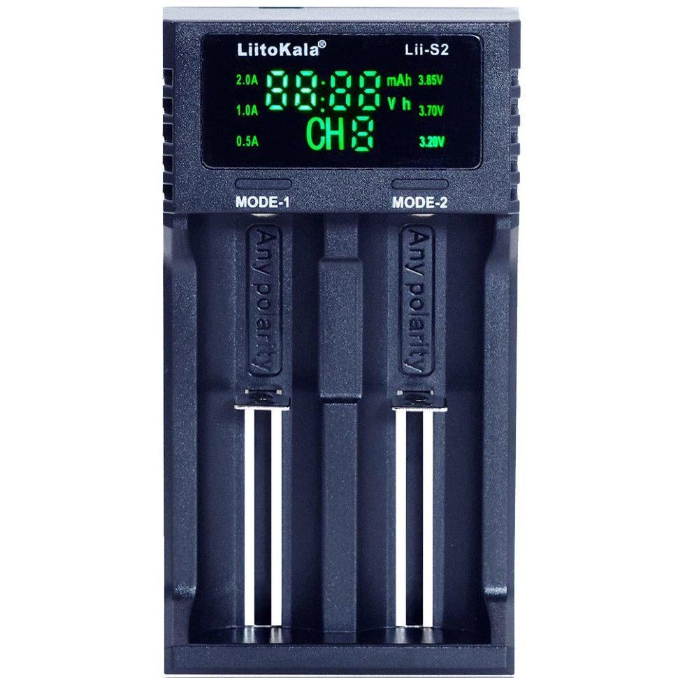 Зарядний пристрій Liitokala Lii-S2 2 канала Ni-Mh/Li-ion/LiFePo4 USB LCD Box