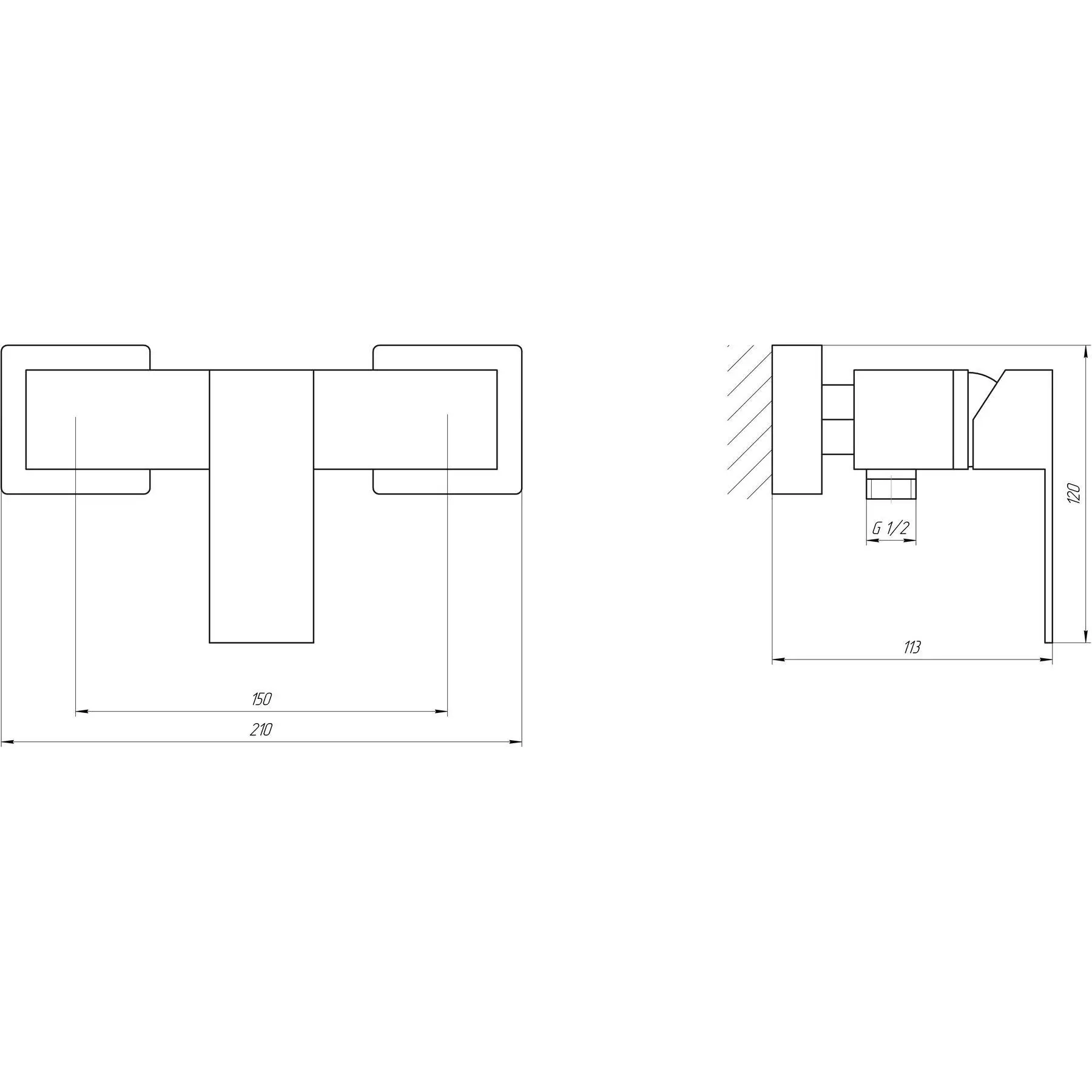 Змішувач для душу Globus Lux SICILIA SBQ-105 (GSR-000016090) - фото 4 Змішувач для душу Globus Lux SICILIA SBQ-105 (GSR-000016090) - фото 4