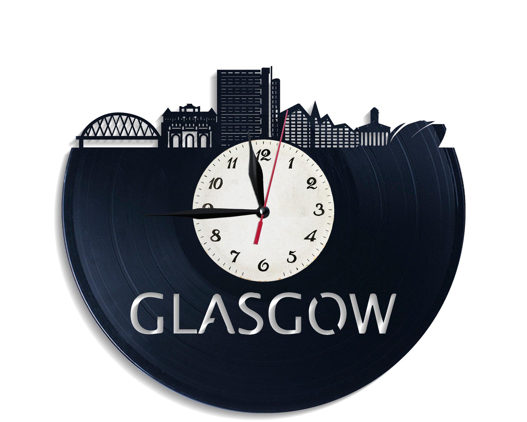 Часы настенные Глазго 2638 из виниловой пластинки