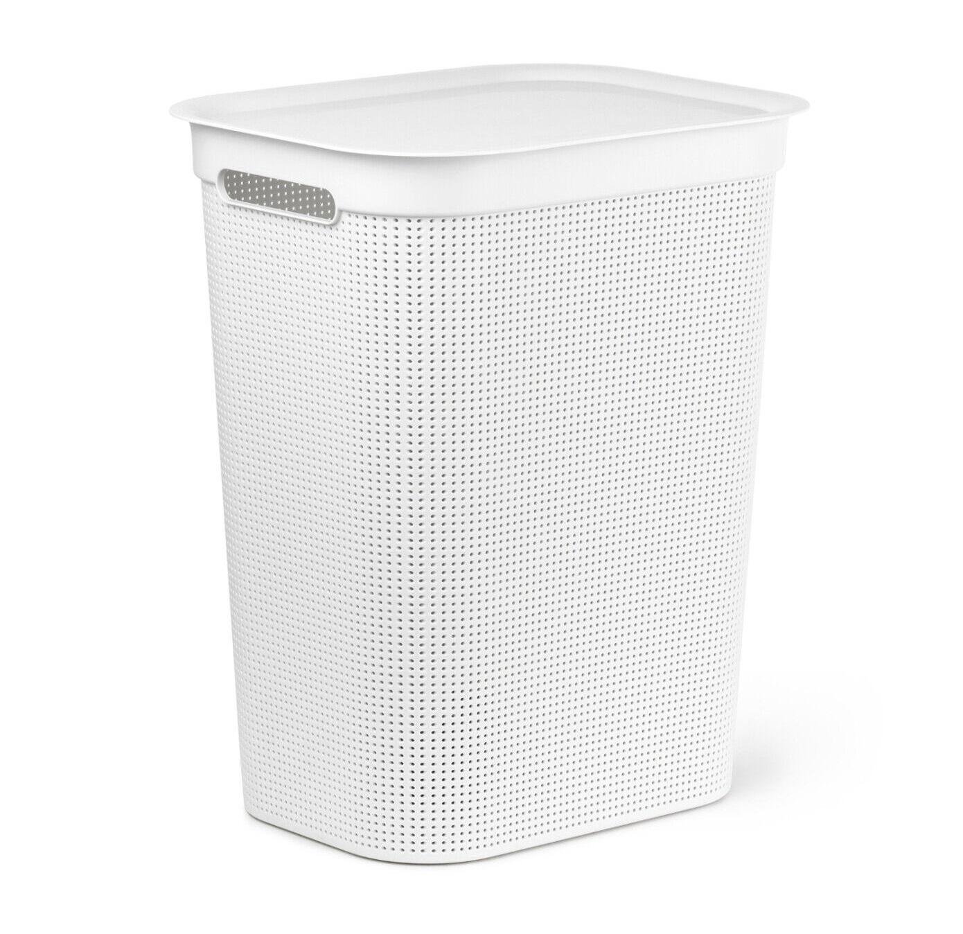 Кошик для білизни з кришкою Rotho Brisen 50 л Білий (10235)