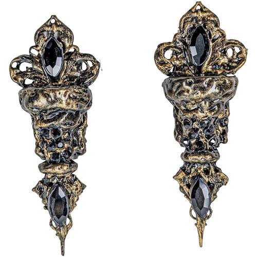 Серьги Шахматная королева Seta Decor 25-516BLK-GL Серьги Шахматная королева Seta Decor 25-516BLK-GL