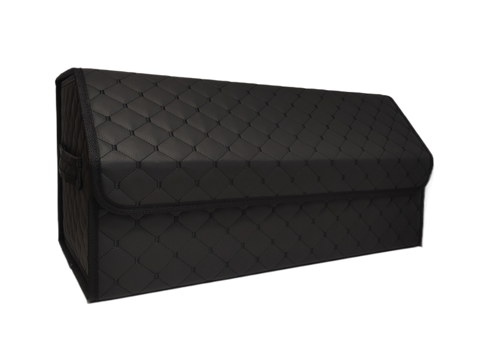 Органайзер в багажник автомобиля 60х30х30 см с прошитой черной нитью Черный (BL600)