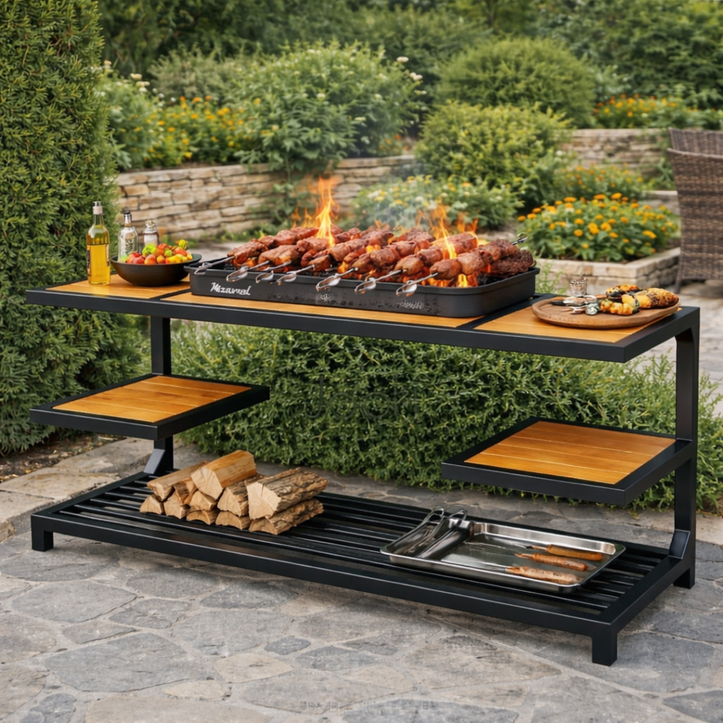 Мангал Jooki Один на 12 шампуров 4 мм в стиле LOFT (10135)