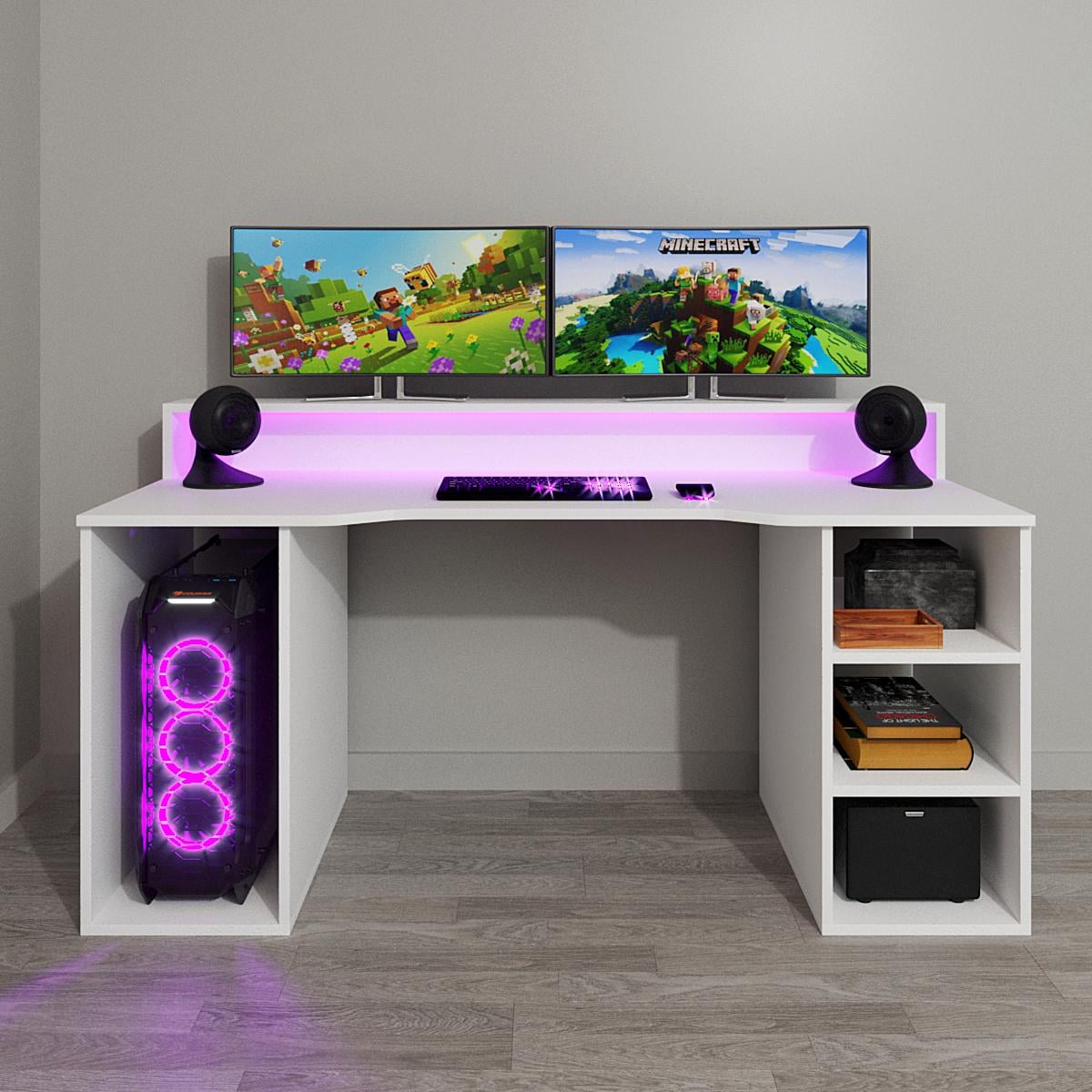 Компьютерный стол Mebellini Маршал Universal 1400х710/860х600 мм Белый (арт.SKEP1000-022)