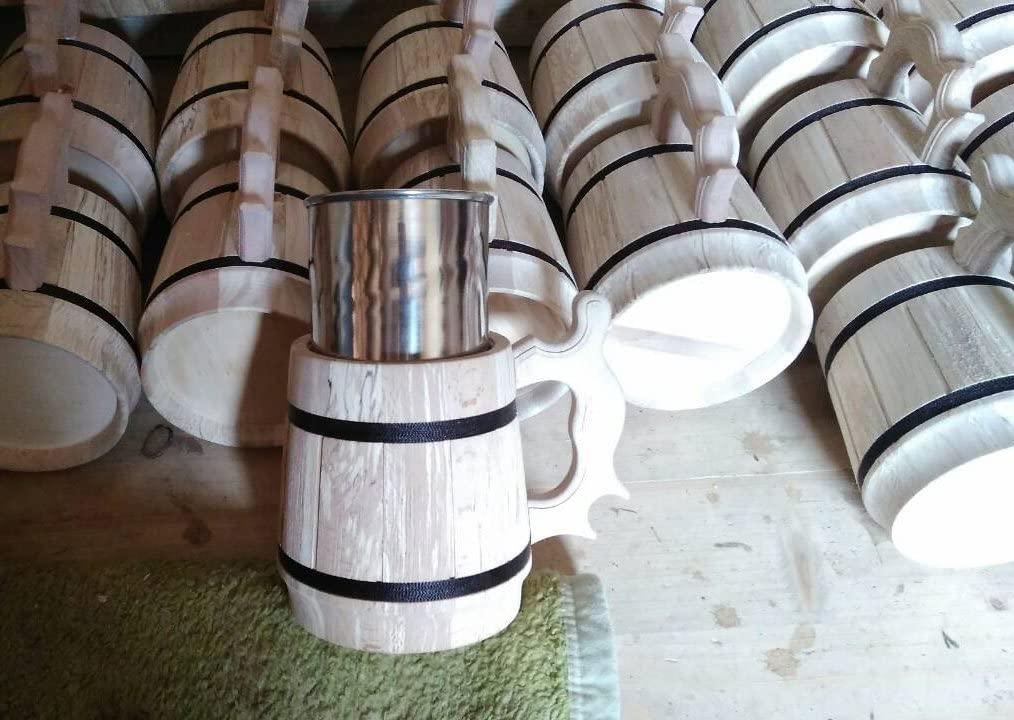 Кухоль дубовий ручної роботи з нержавіючою серединою - фото 4 Кухоль дубовий ручної роботи з нержавіючою серединою - фото 4