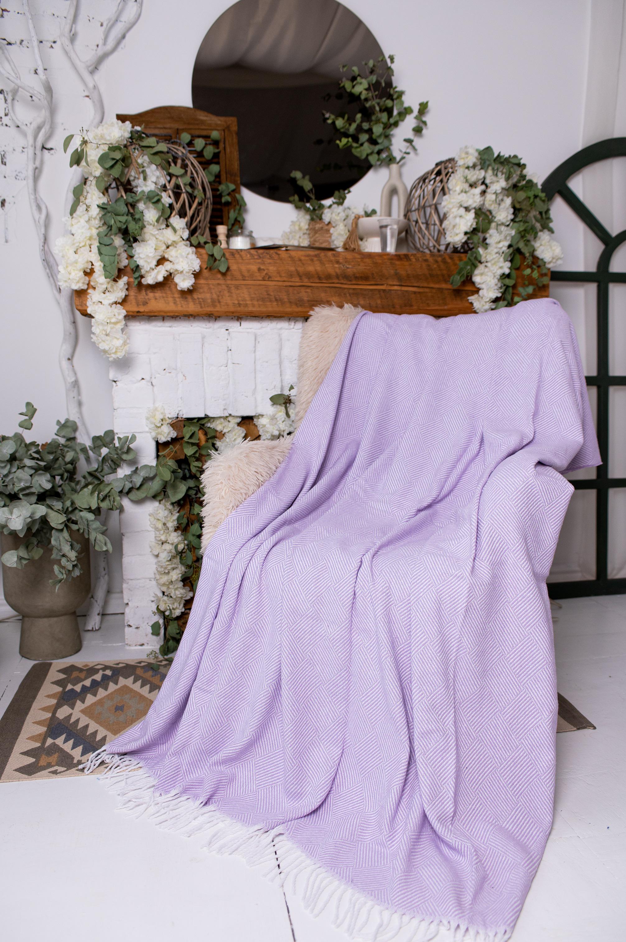 Плед жаккардовый Vladi PARQUET Валенсия 200х220 см Белый/Лиловый (09570) Плед жаккардовый Vladi PARQUET Валенсия 200х220 см Белый/Лиловый (09570)