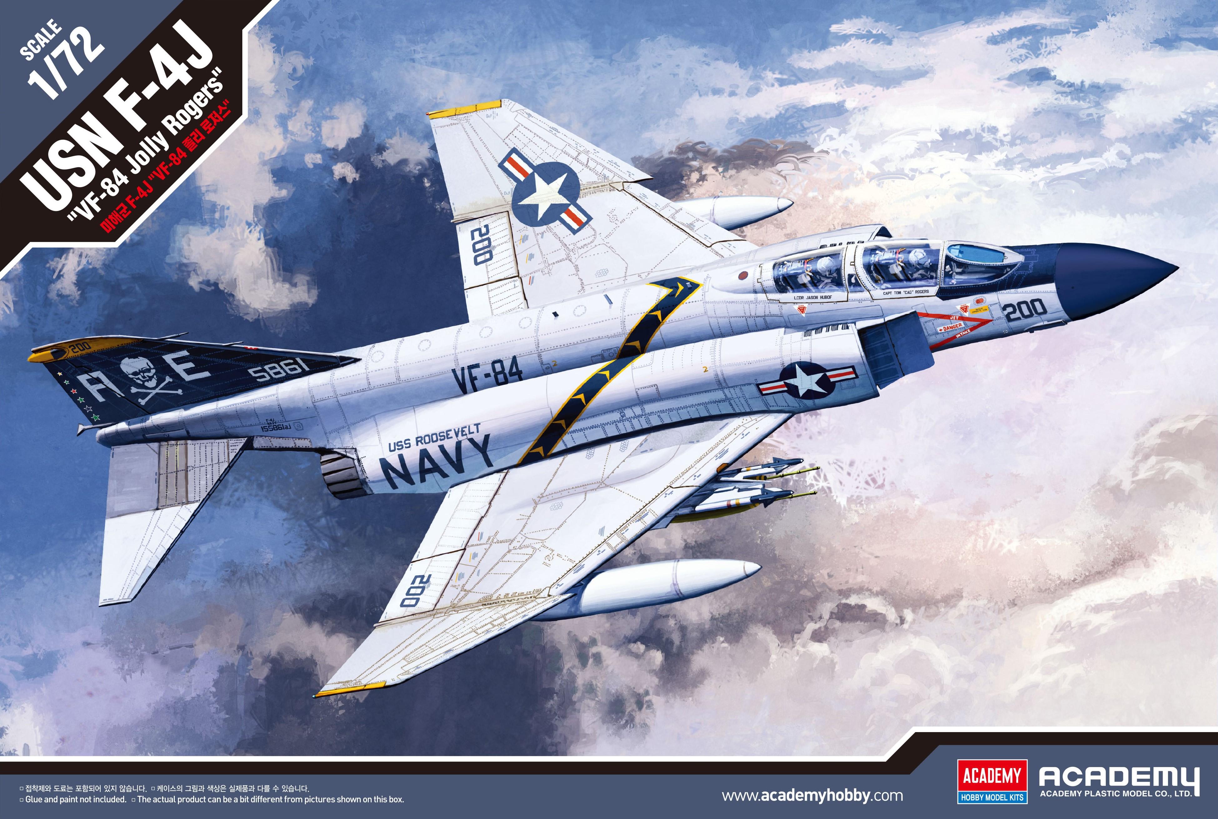 Сборная модель Academy USN F-4J VF-84 Jolly Rogers 1:72 (12529)
