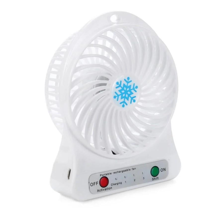 Вентилятор настільний Mini Fan USB на акумуляторі 14х10х4 см Білий (MX-3288-11318B) - фото 5 Вентилятор настільний Mini Fan USB на акумуляторі 14х10х4 см Білий (MX-3288-11318B) - фото 5
