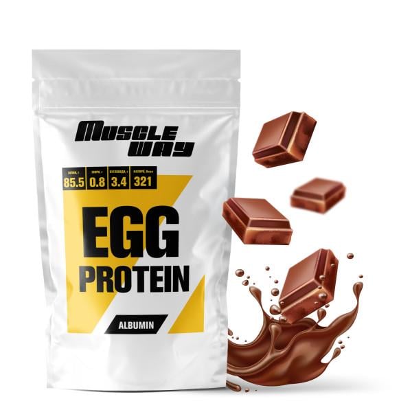 Протеин яичный MuscleWay Egg Protein Albumin Шоколад 85,5% белка 500 г 14 порций 21-125-alb-mw-rs500.2)