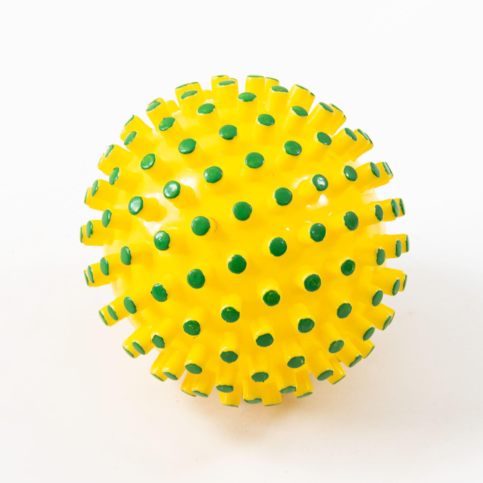 Мяч массажный надувной детский OSPORT 15 см Желто-зеленый (MS 4525) - фото 2 Мяч массажный надувной детский OSPORT 15 см Желто-зеленый (MS 4525) - фото 2